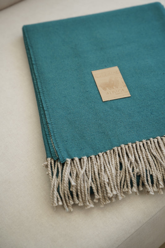 Manta Verde Fleco Beige