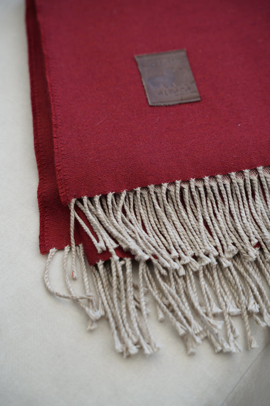 Manta Roja Fleco Beige