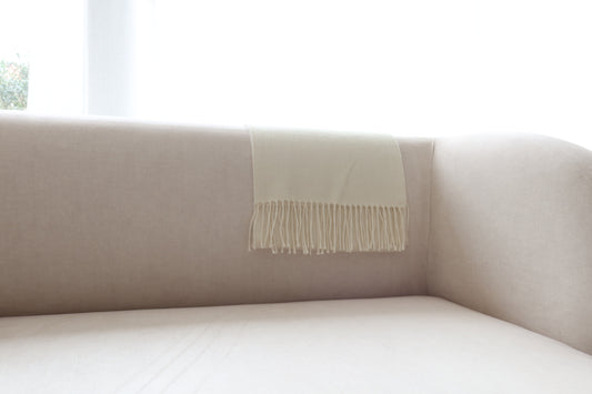 Bufanda Blanco Invierno 100% Baby Alpaca