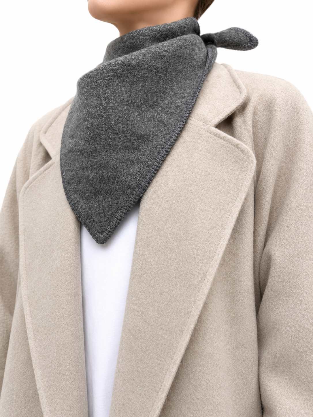 Pañuelo 100% Baby Alpaca Gris Oscuro