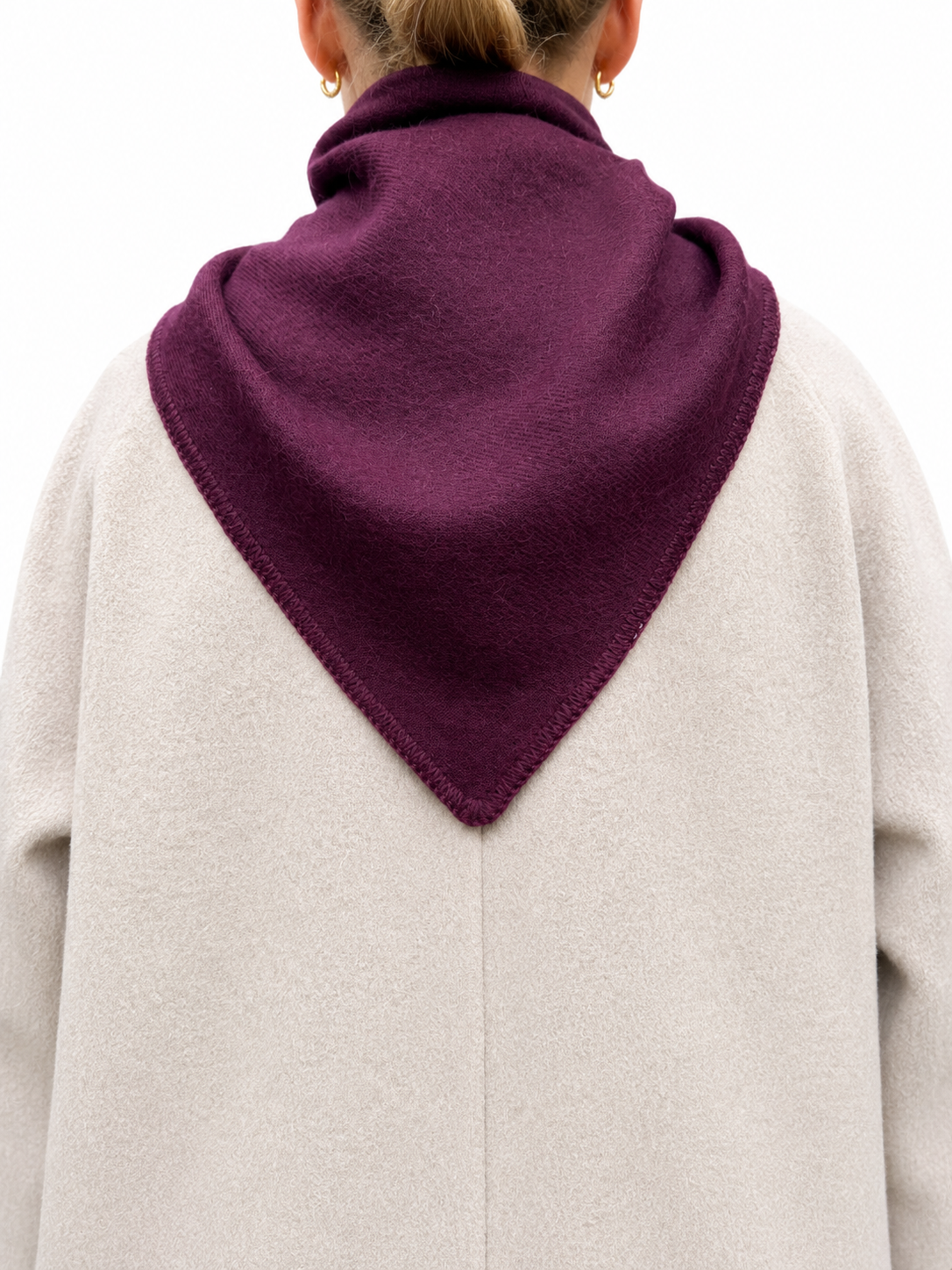 Pañuelo 100% Baby Alpaca Burdeo