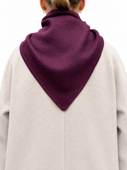Pañuelo 100% Baby Alpaca Burdeo