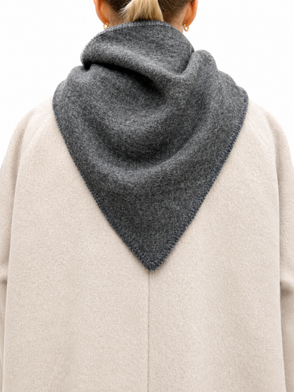 Pañuelo 100% Baby Alpaca Gris Oscuro