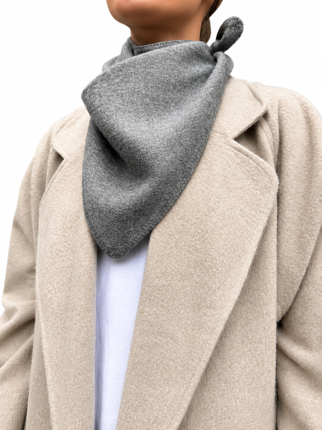 Pañuelo 100% Baby Alpaca Gris Claro