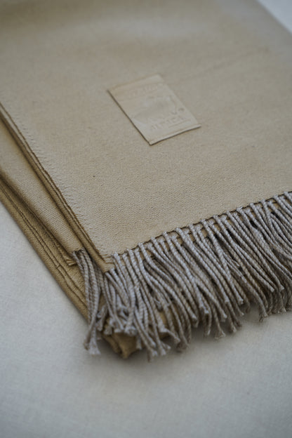 Manta Beige Barquillo Fleco Beige