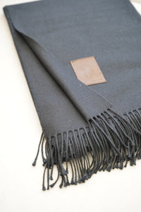 Manta Negra fleco negro