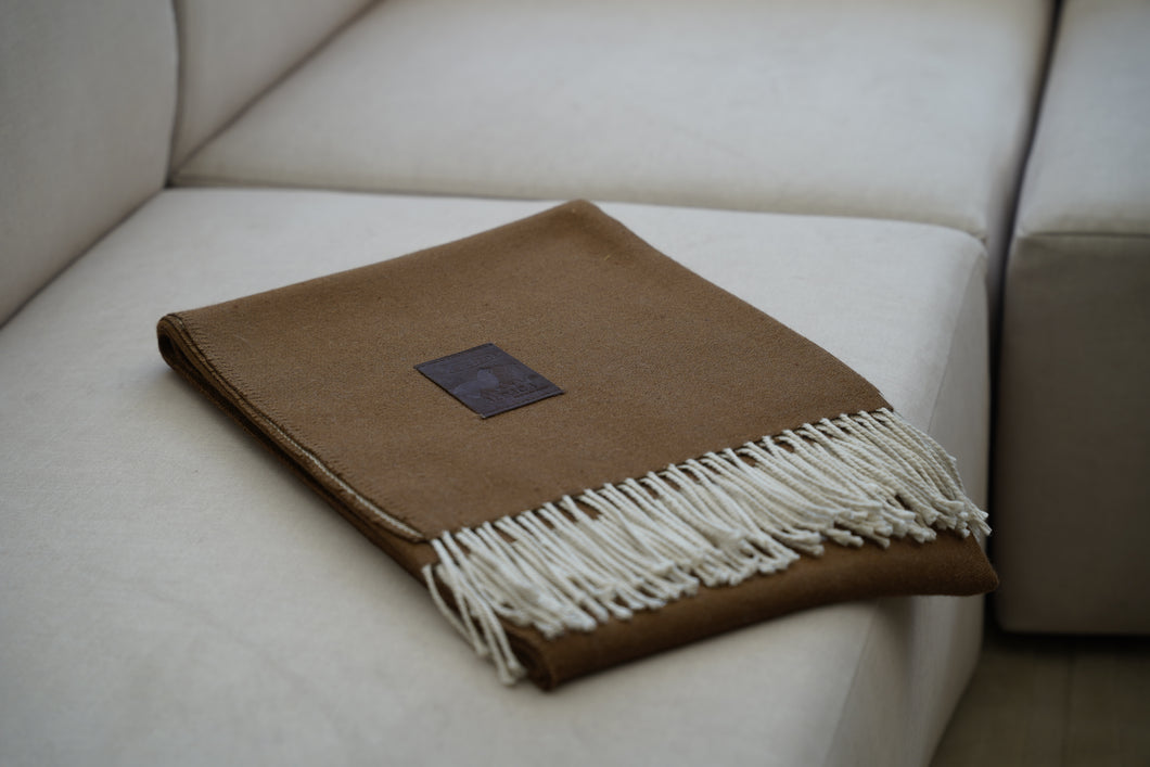 Manta Cafe fleco blanco