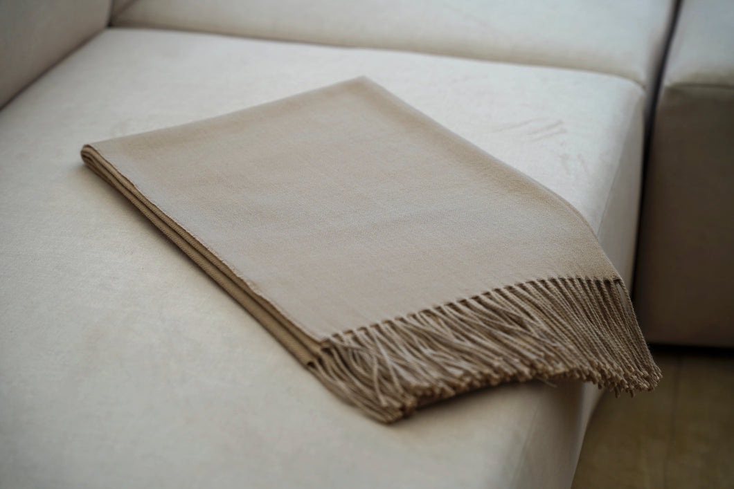 Manta Beige Claro 100% Baby Alpaca