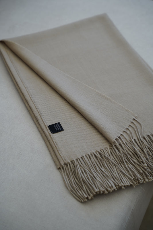 Manta Beige Claro 100% Baby Alpaca