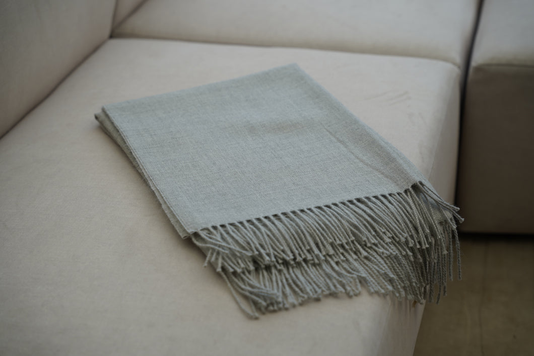 Manta Gris Clara 100% Baby Alpaca