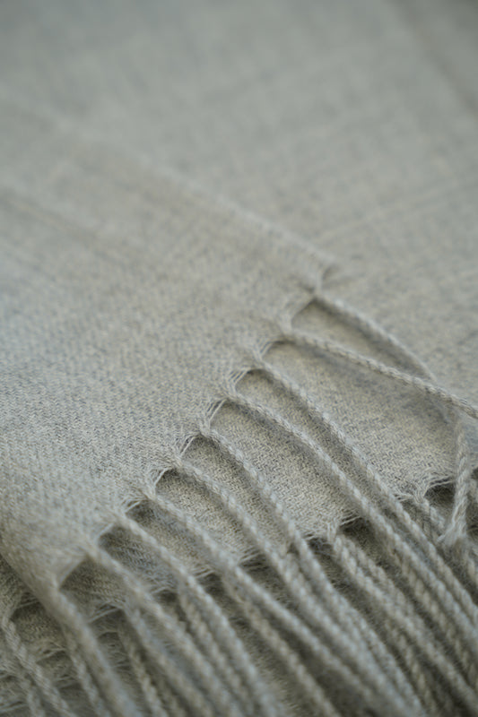 Manta Gris Clara 100% Baby Alpaca