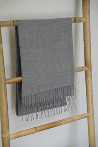 Bufanda Gris 100% Baby Alpaca