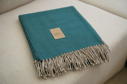 Manta Verde Fleco Beige