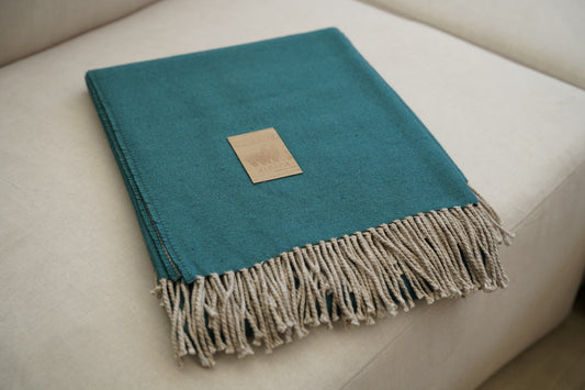 Manta Verde Fleco Beige
