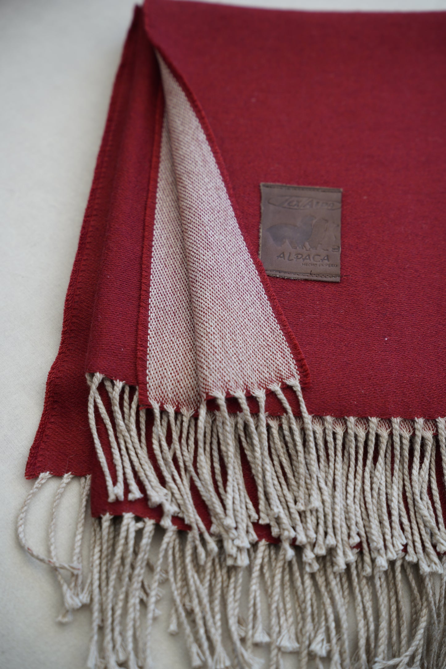 Manta Roja Fleco Beige