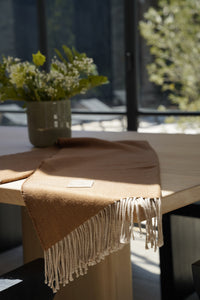 Mantas Camel Fleco Beige