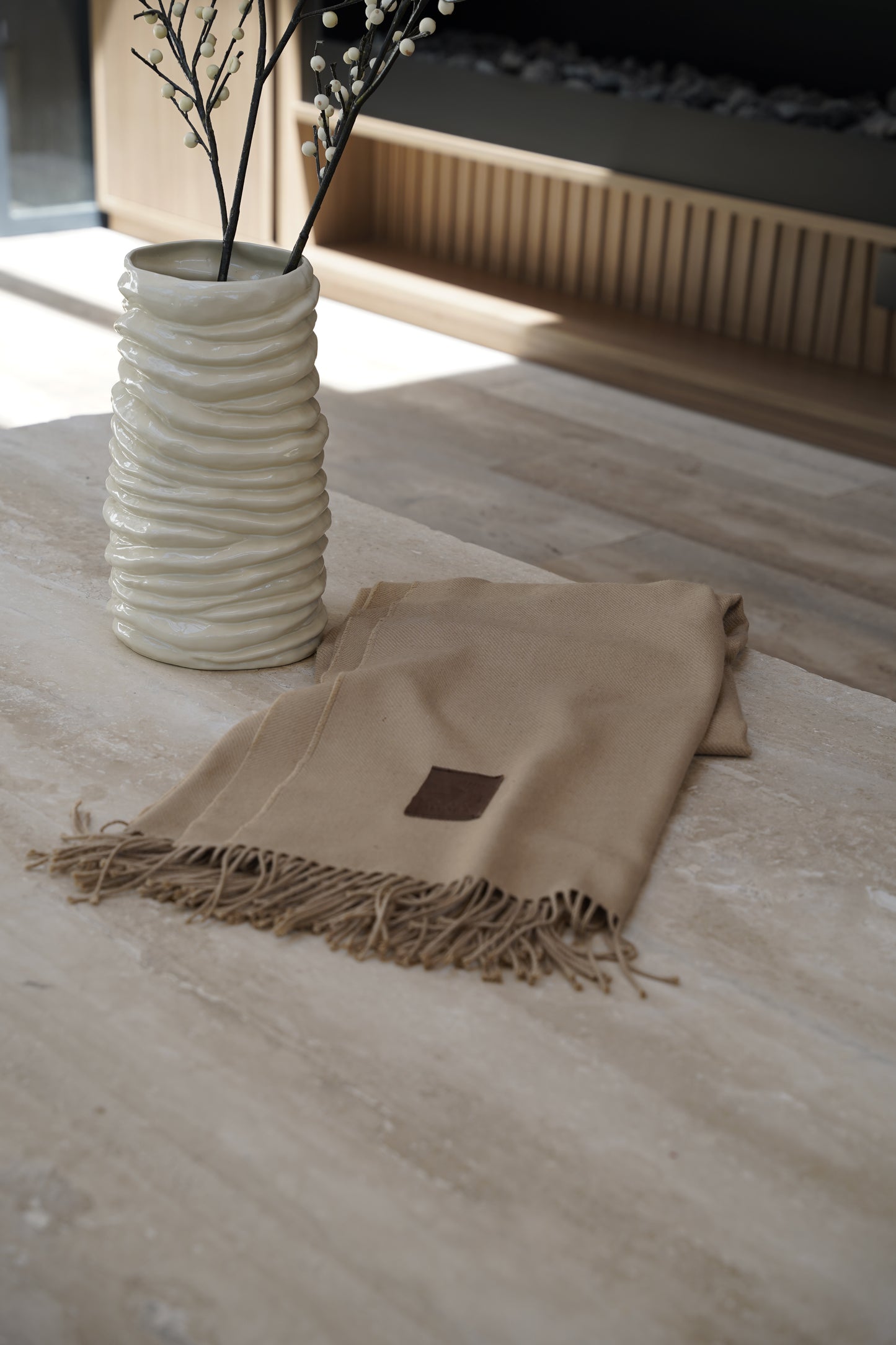 Manta Beige Fleco Beige
