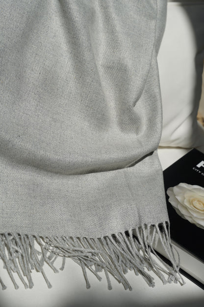 Manta Gris Clara 100% Baby Alpaca