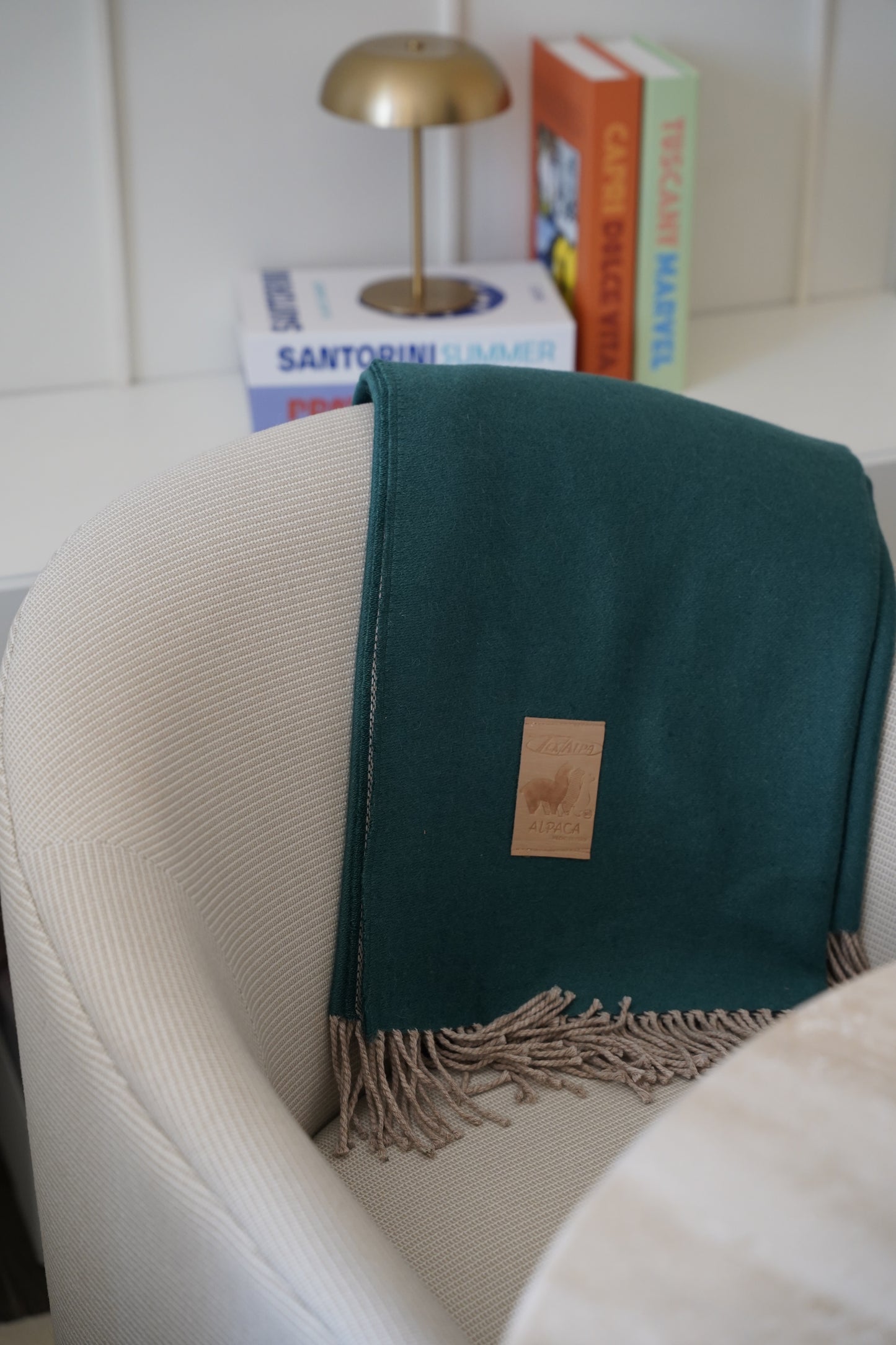 Manta Verde Fleco Beige