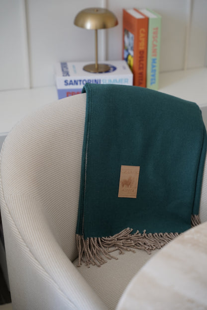 Manta Verde Fleco Beige