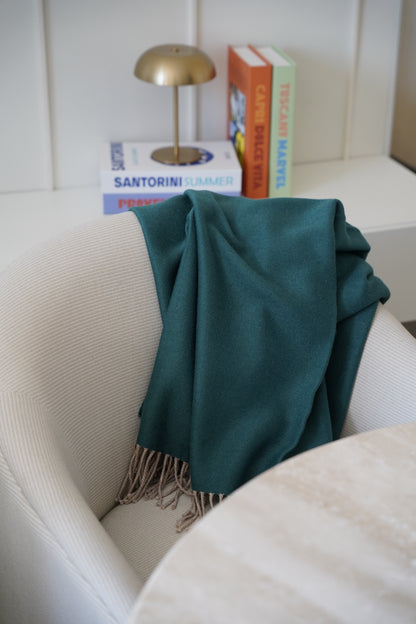 Manta Verde Fleco Beige