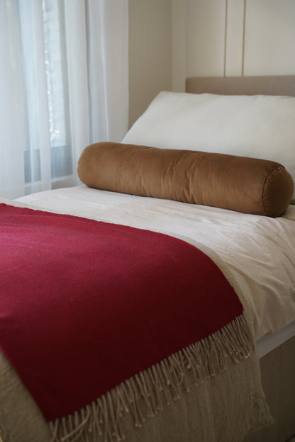 Manta Roja Fleco Beige