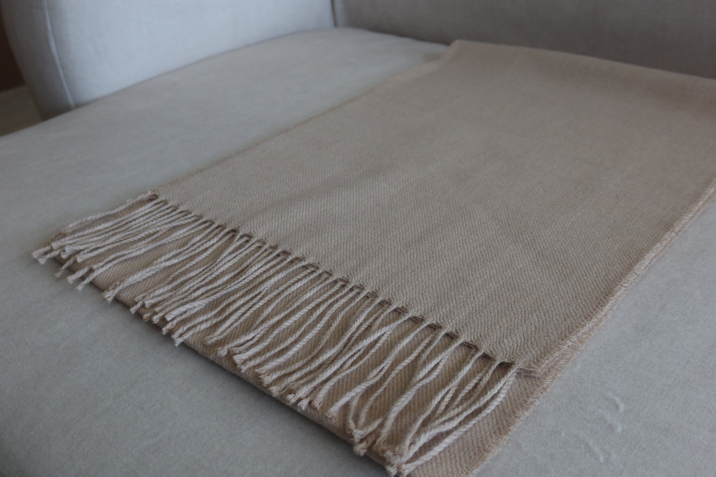 Bufanda Beige 100% Baby Alpaca