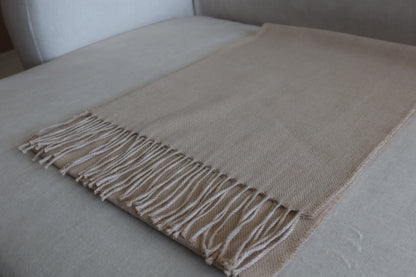 Bufanda Beige 100% Baby Alpaca