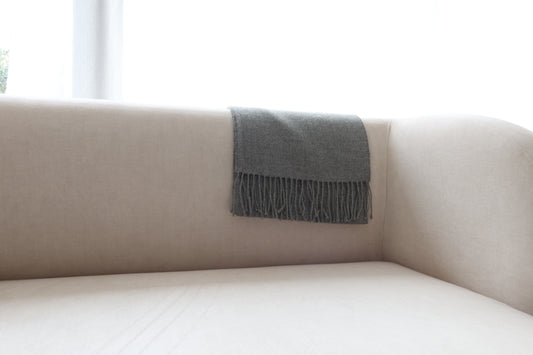 Bufanda Gris 100% Baby Alpaca