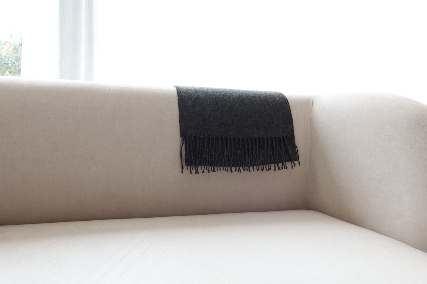 Bufanda Gris Oscura 100% Baby Alpaca