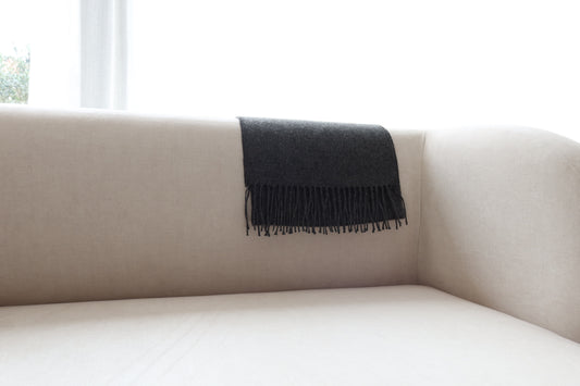 Bufanda Gris Oscura 100% Baby Alpaca