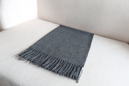 Bufanda Gris Oscura 100% Baby Alpaca
