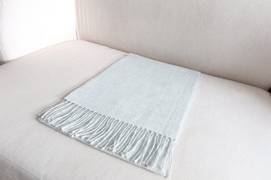 Bufanda Gris Claro 100% Baby Alpaca