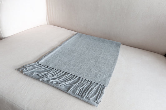 Bufanda Gris 100% Baby Alpaca