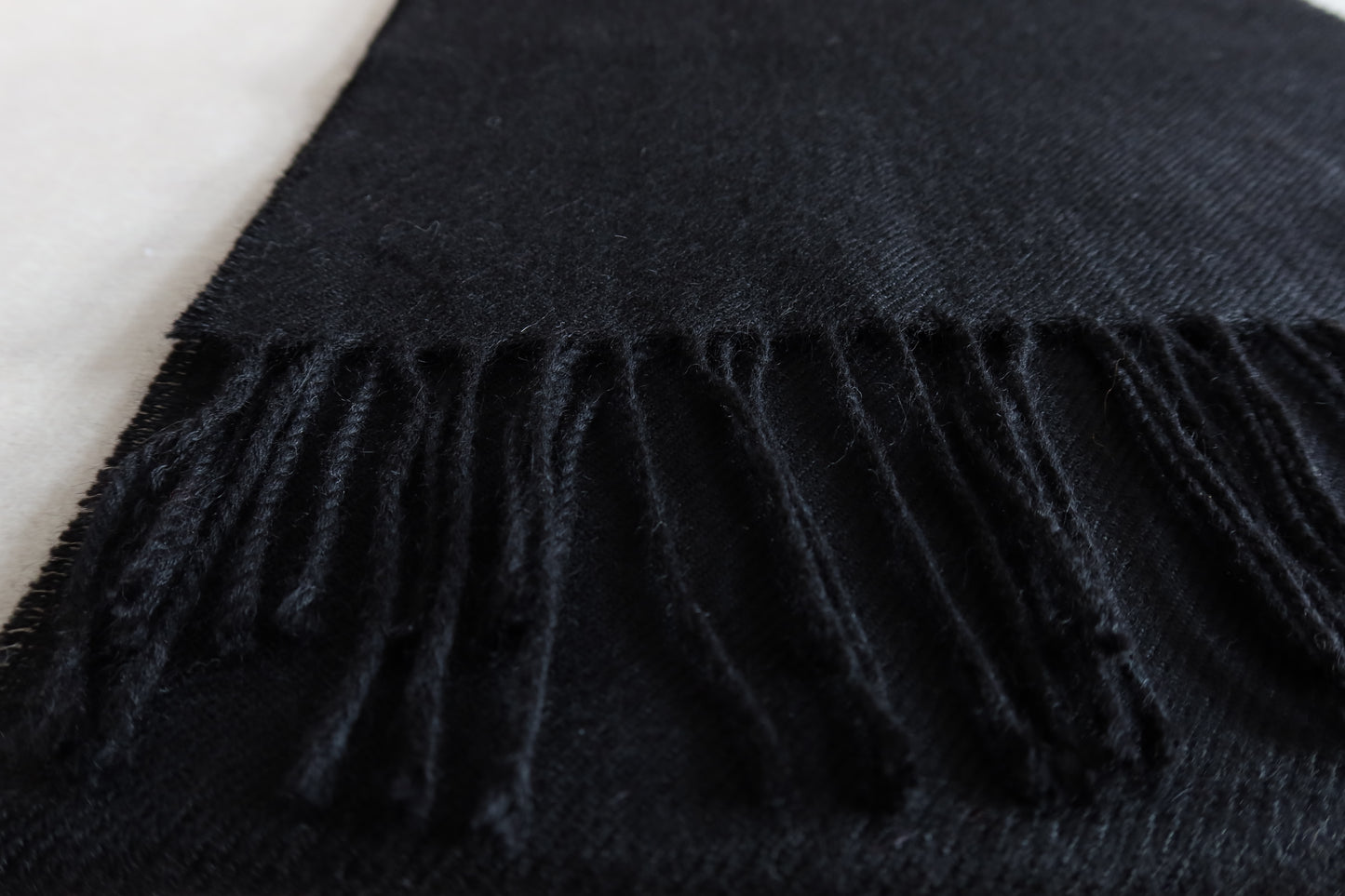 Bufanda Negra 100% Baby Alpaca