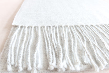 Bufanda Gris Claro 100% Baby Alpaca