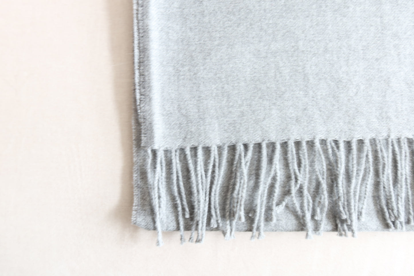 Bufanda Gris Claro 100% Baby Alpaca