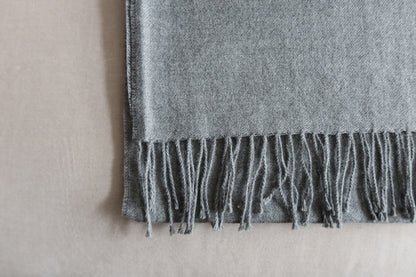 Bufanda Gris 100% Baby Alpaca