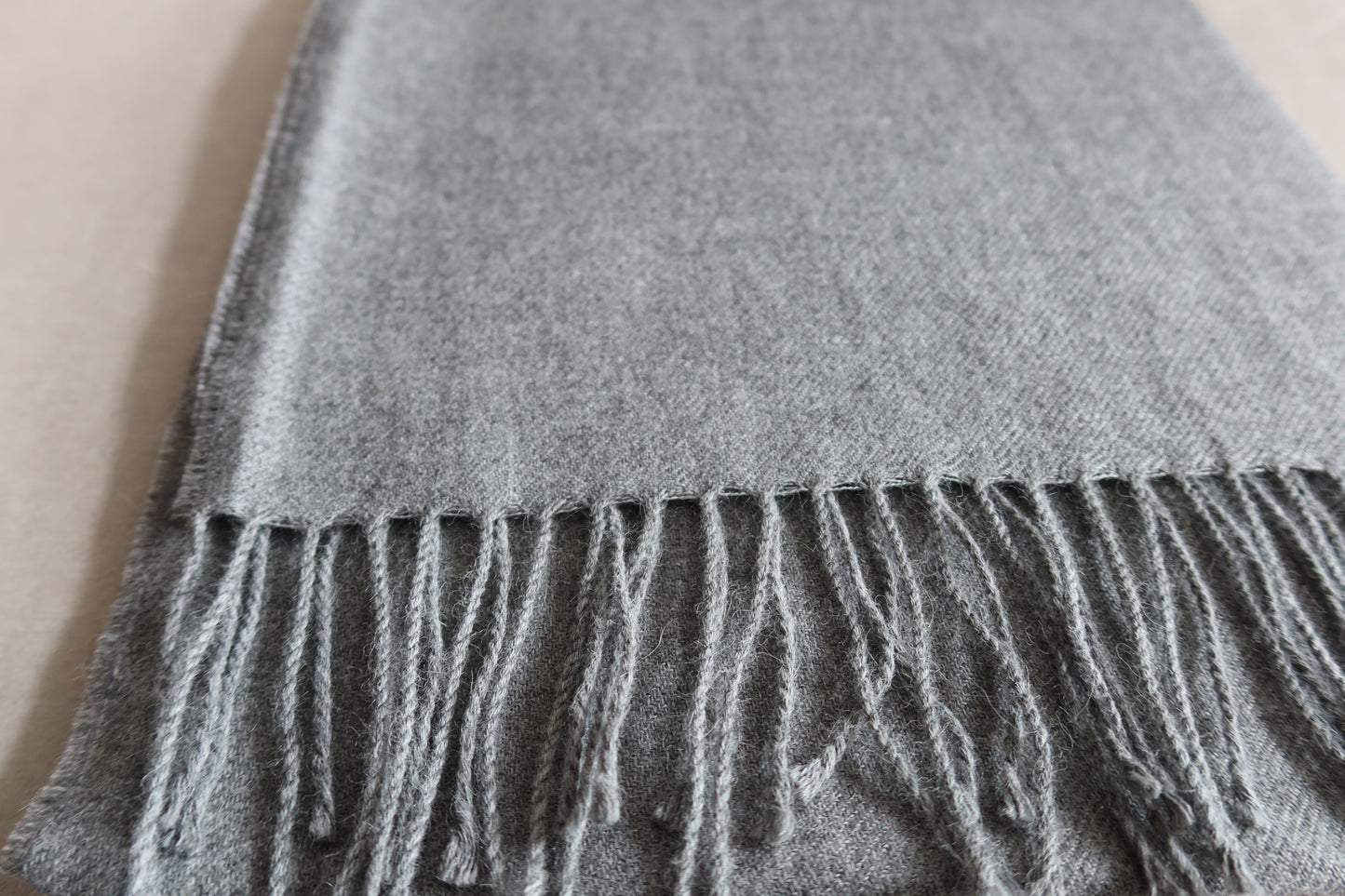 Bufanda Gris 100% Baby Alpaca
