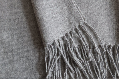 Bufanda Gris 100% Baby Alpaca