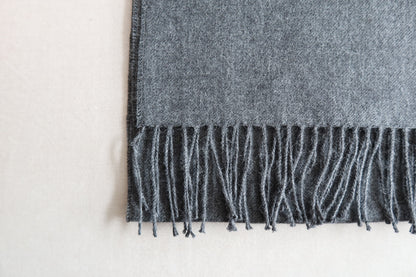 Bufanda Gris Oscura 100% Baby Alpaca