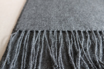 Bufanda Gris Oscura 100% Baby Alpaca