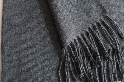 Bufanda Gris Oscura 100% Baby Alpaca