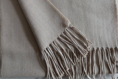 Bufanda Beige 100% Baby Alpaca