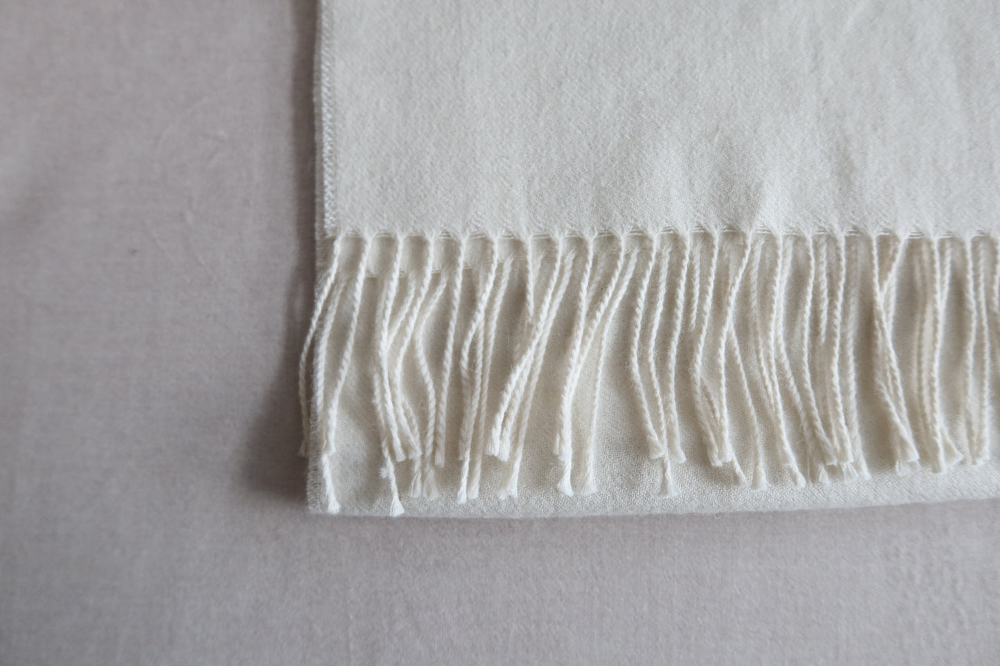 Bufanda Blanco Invierno 100% Baby Alpaca