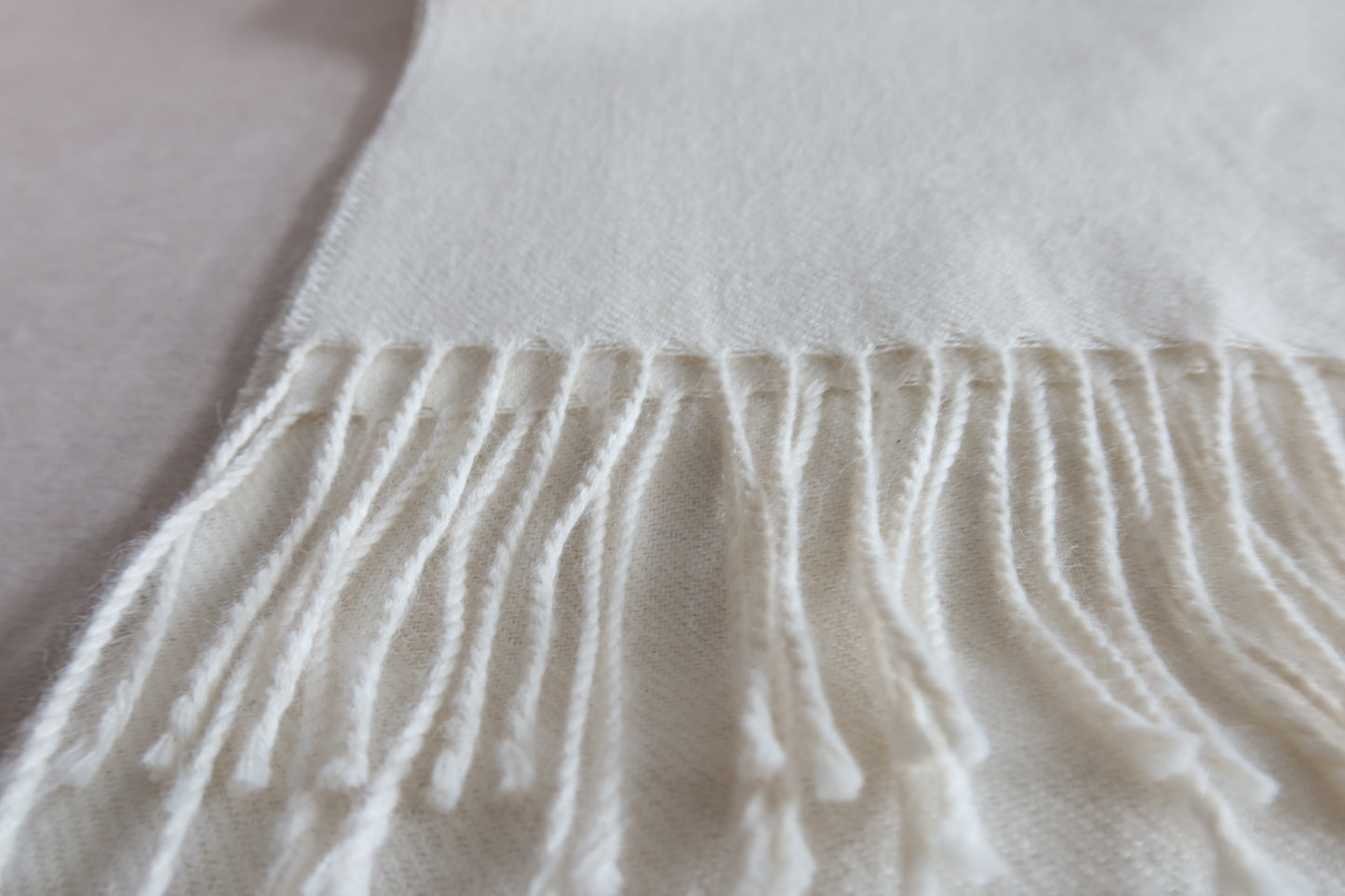 Bufanda Blanco Invierno 100% Baby Alpaca
