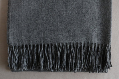 Manta Gris Oscuro 100% Baby Alpaca