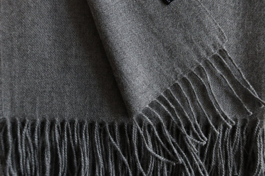 Manta Gris Marengo 100% Baby Alpaca