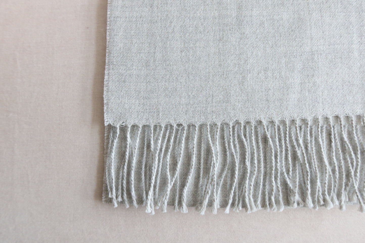 Bufanda Gris Claro 100% Baby Alpaca