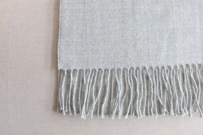 Bufanda Gris Claro 100% Baby Alpaca